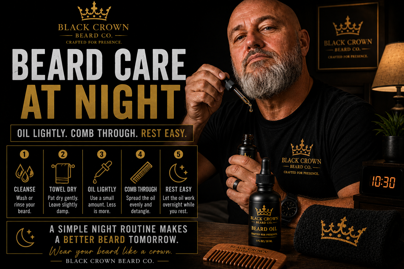 Beard Care at Night: Should You Use Beard Oil Before Bed?