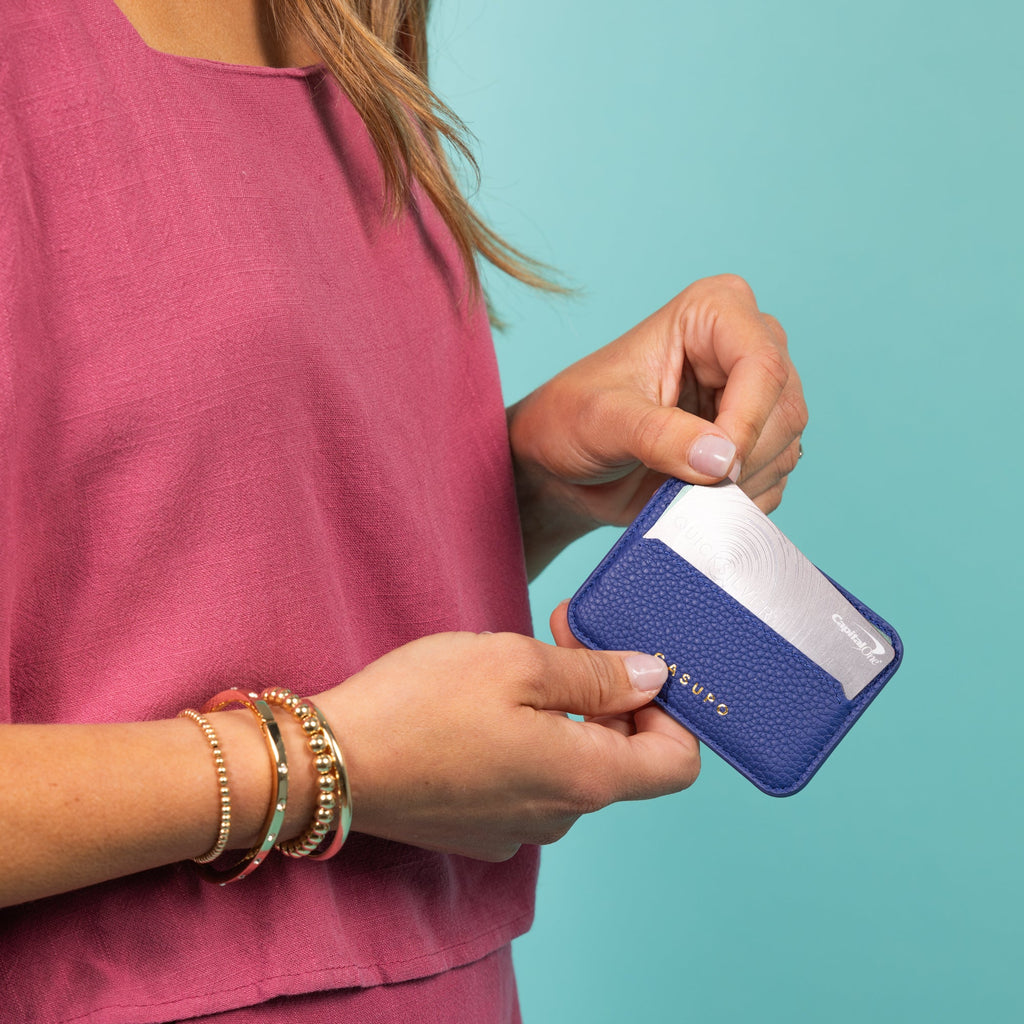 MagSafe RFID Leather Card Wallet – Cobalt