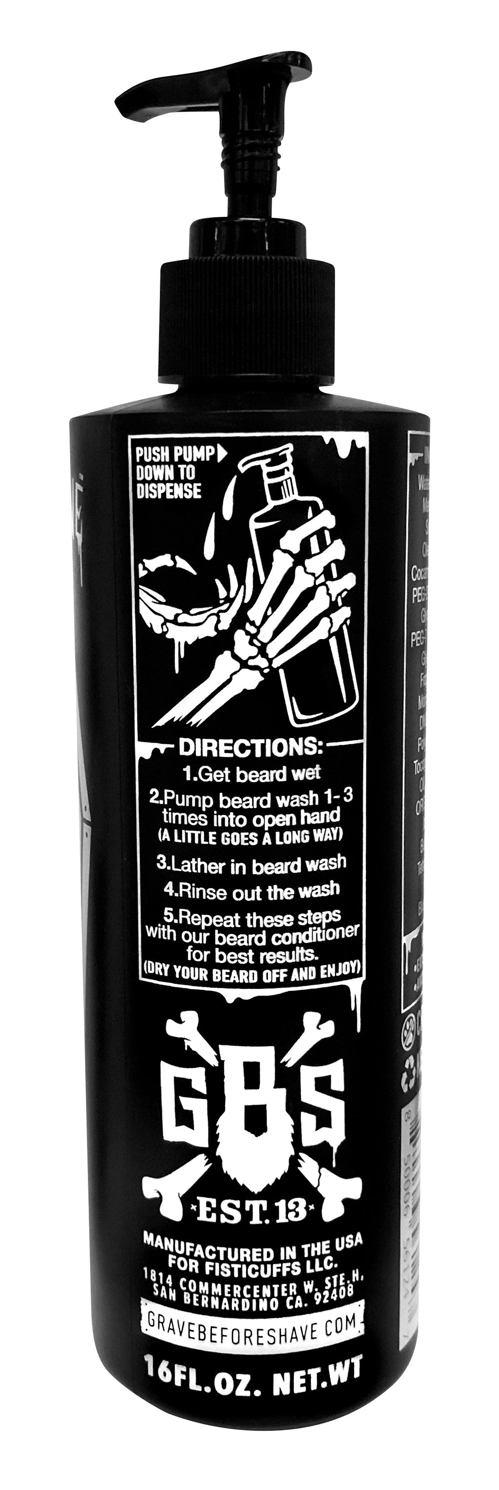 GRAVE BEFORE SHAVE™ Beard Wash Shampoo – 16 oz. Pump