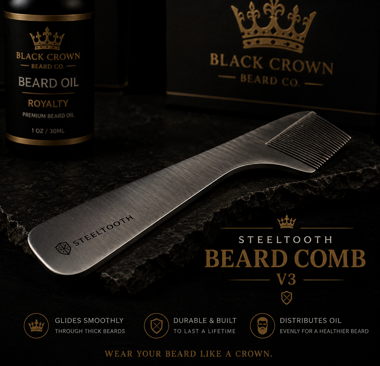 Original Steeltooth Beard Comb V3