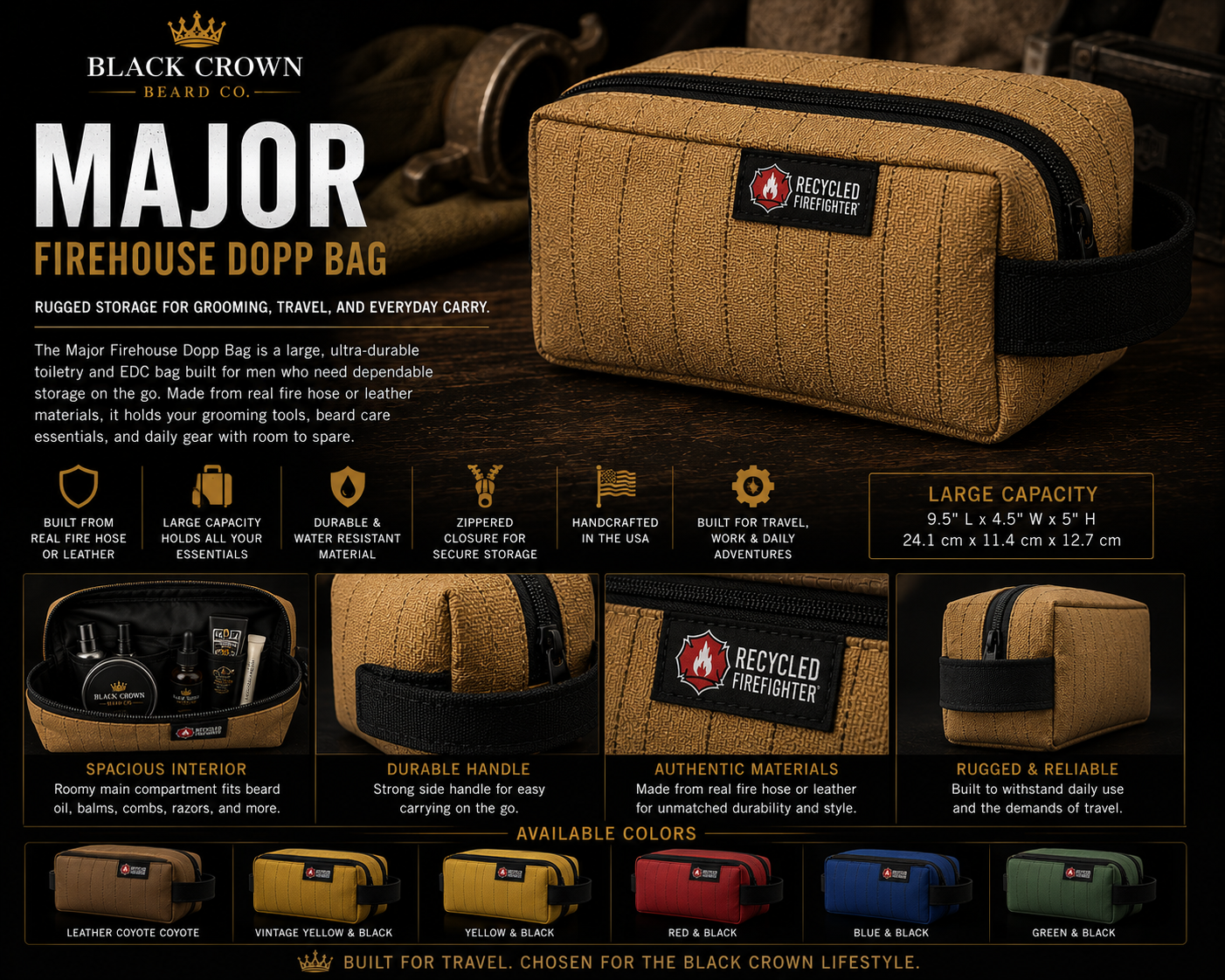 Major Firehose Dopp Bag