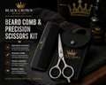 Beard Comb & Precision Scissors Kit