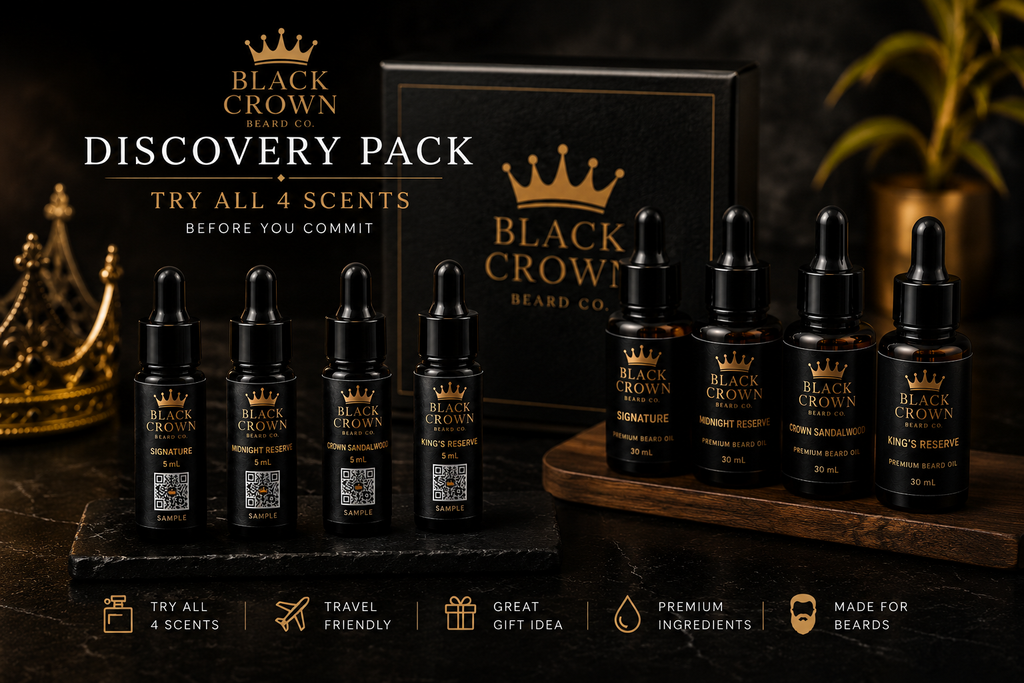 👑 Black Crown Discovery Pack – Try All 4 Signature Scents