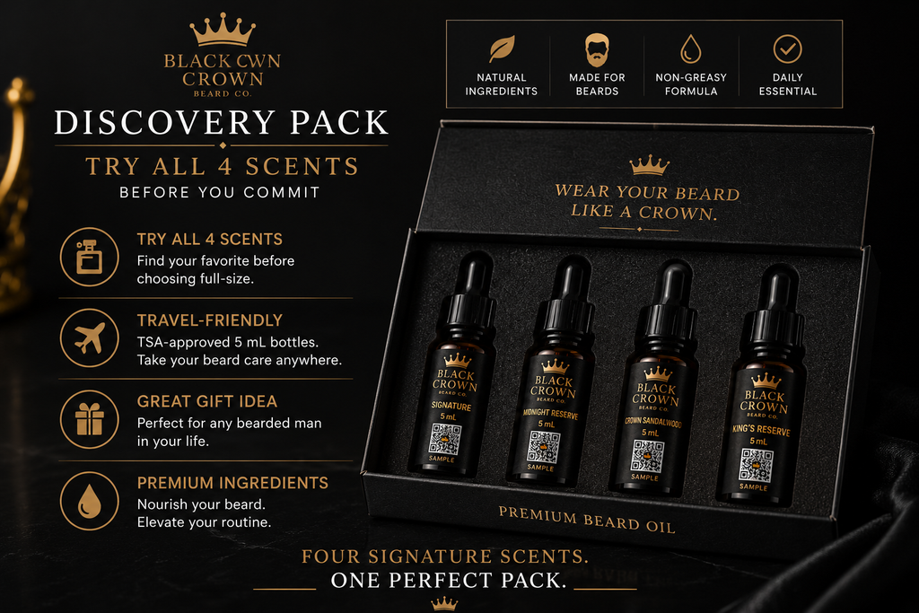 👑 Black Crown Discovery Pack – Try All 4 Signature Scents