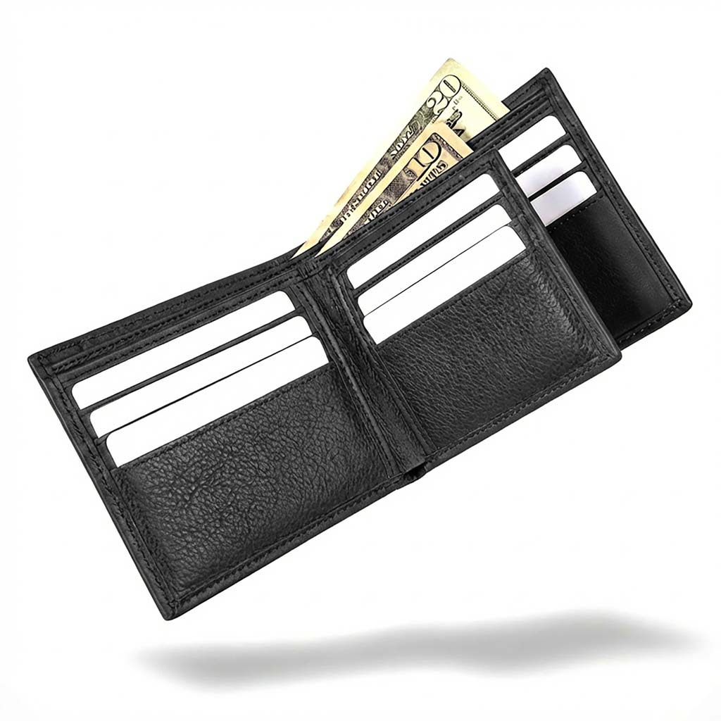 Men’s RFID 10-Slot Bifold Wallet