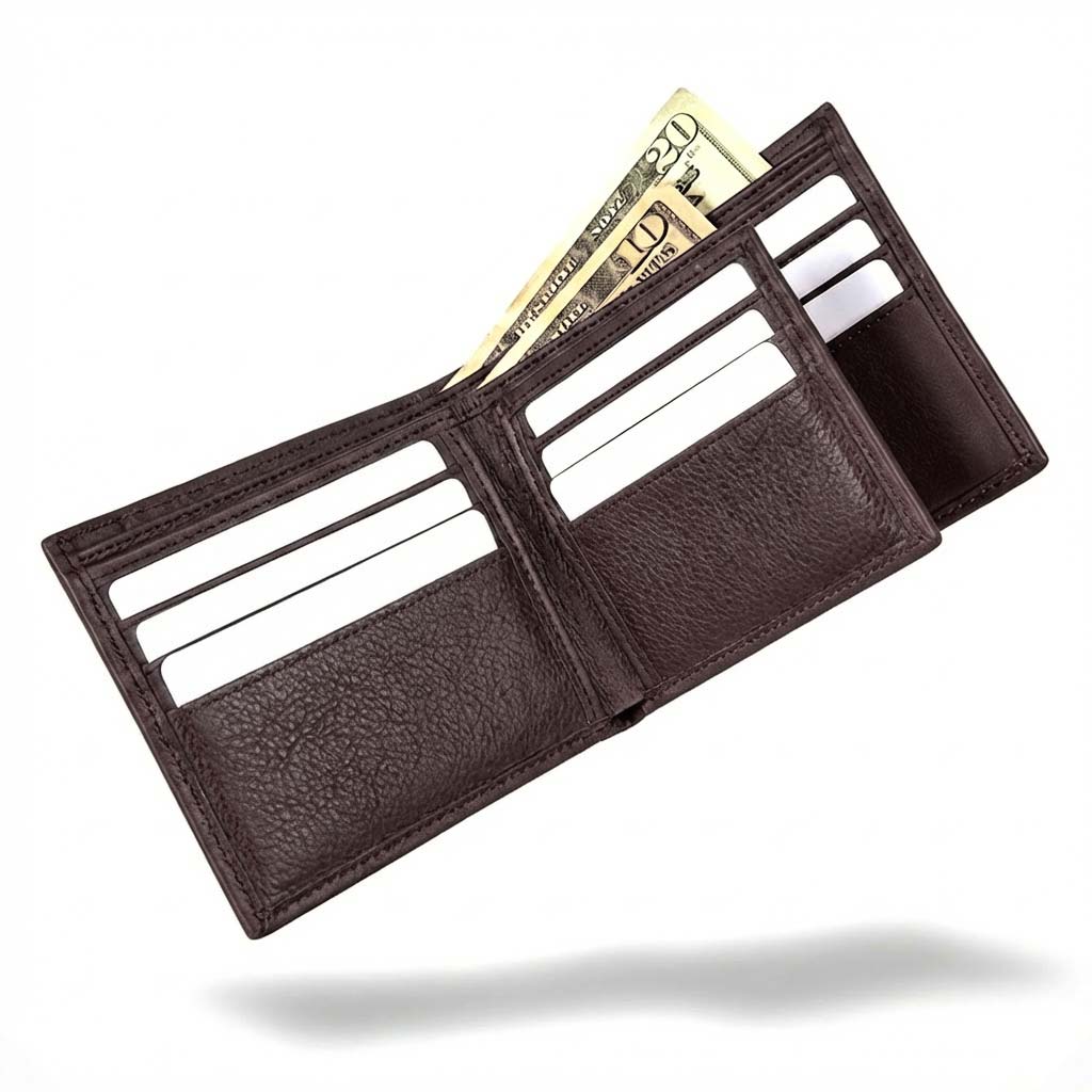 Men’s RFID 10-Slot Bifold Wallet