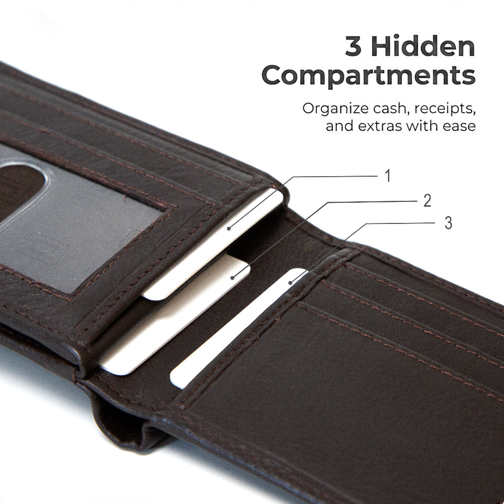 Men’s RFID 10-Slot Bifold Wallet