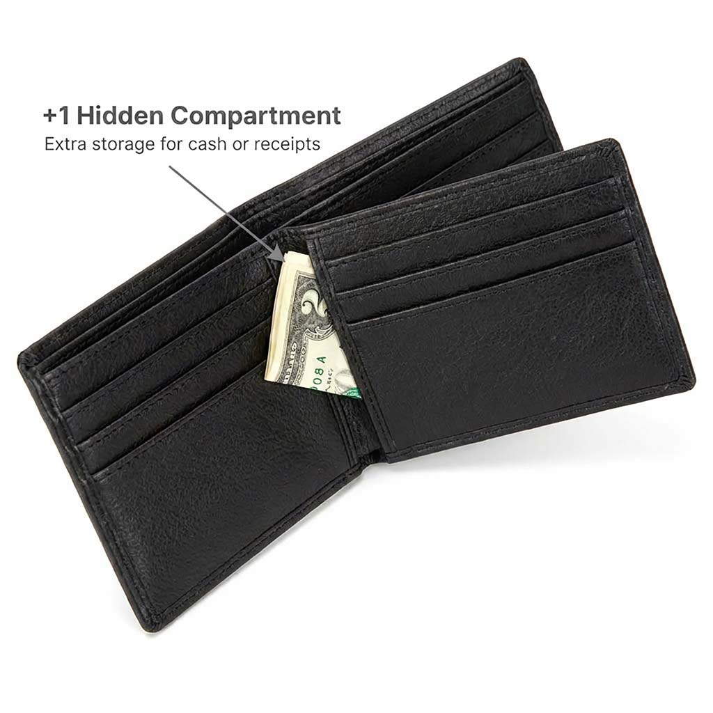 Men’s RFID 10-Slot Bifold Wallet