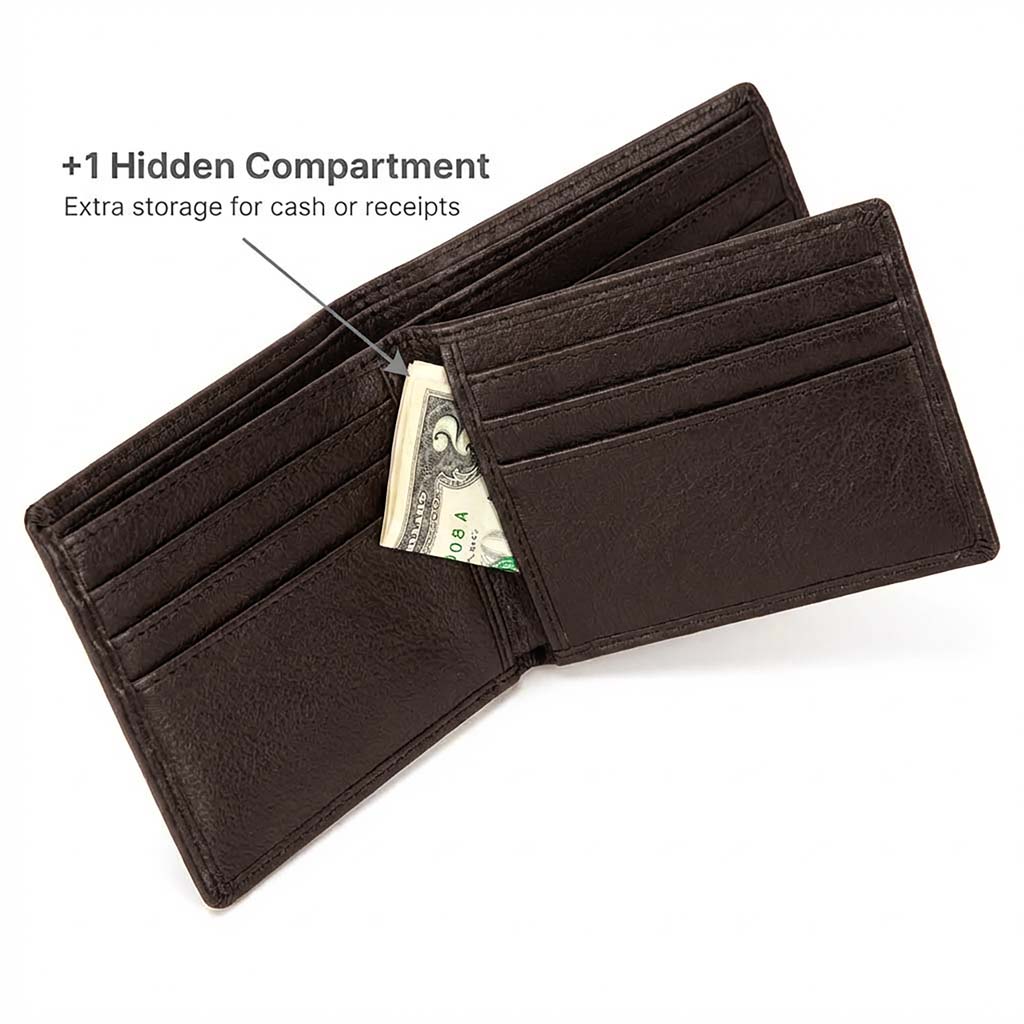 Men’s RFID 10-Slot Bifold Wallet